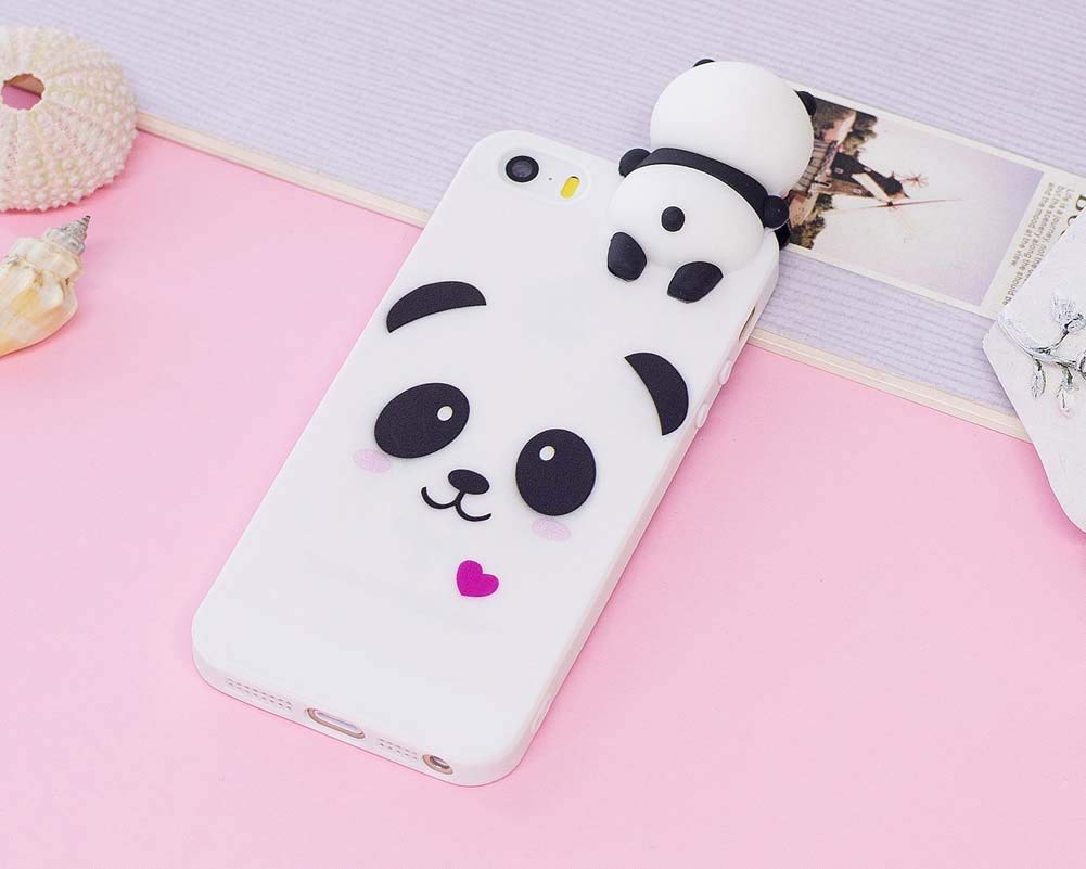 Coque 3D silicone blanche avec motif Panda