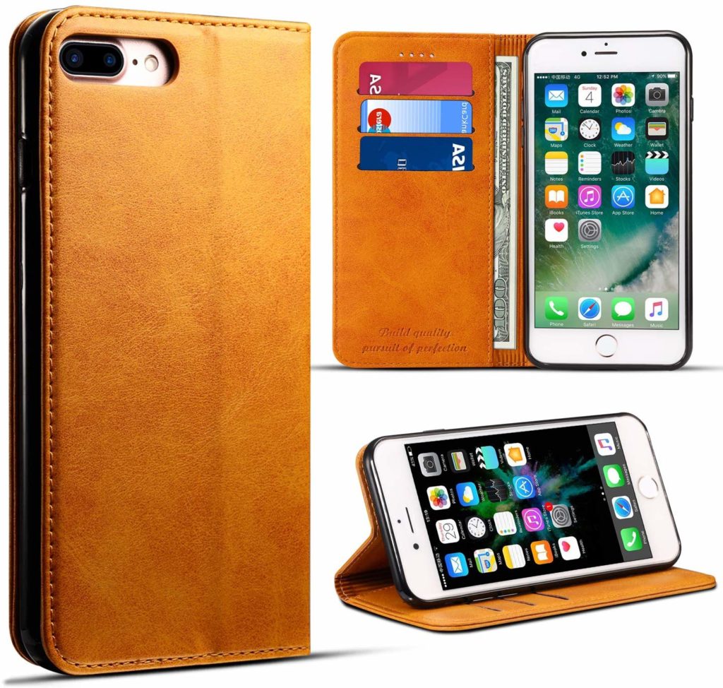 Coque iPhone 6 Plus portefeuille en cuir